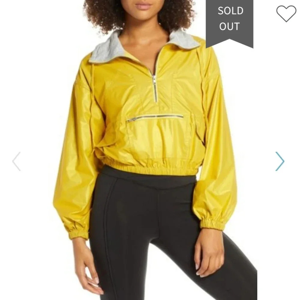 Free People movement reflective gold jacket Medium